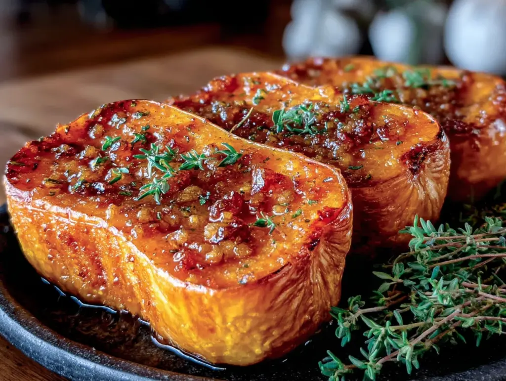 Butternut-Kürbis aus dem Ofen mit Honig-Feta - featured image