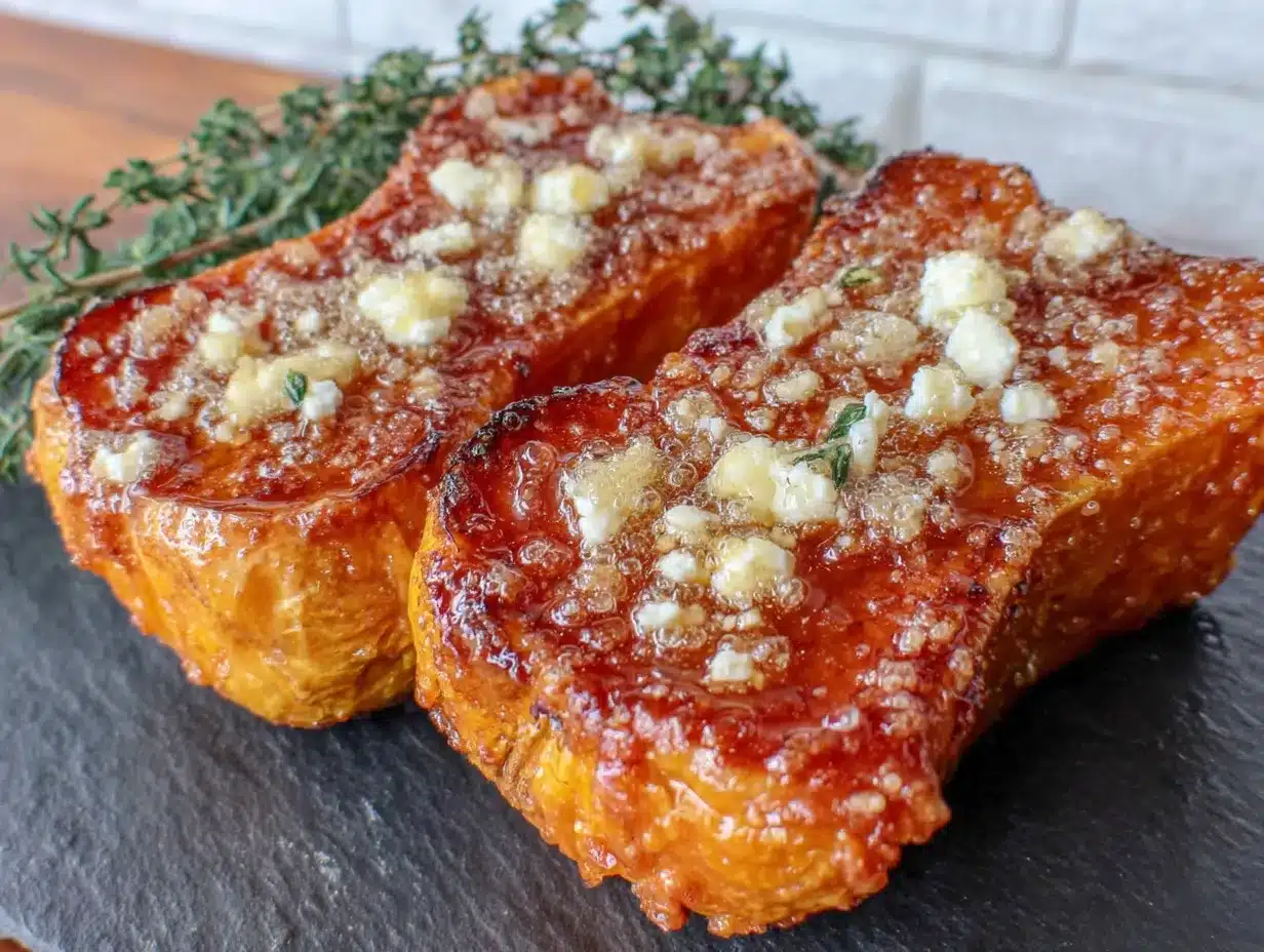 Butternut-Kürbis aus dem Ofen mit Honig-Feta preparation steps