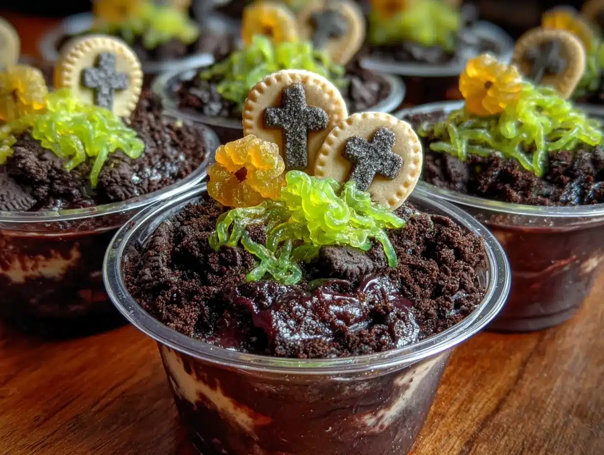 Einfache Friedhofs-Dirt-Cups preparation steps