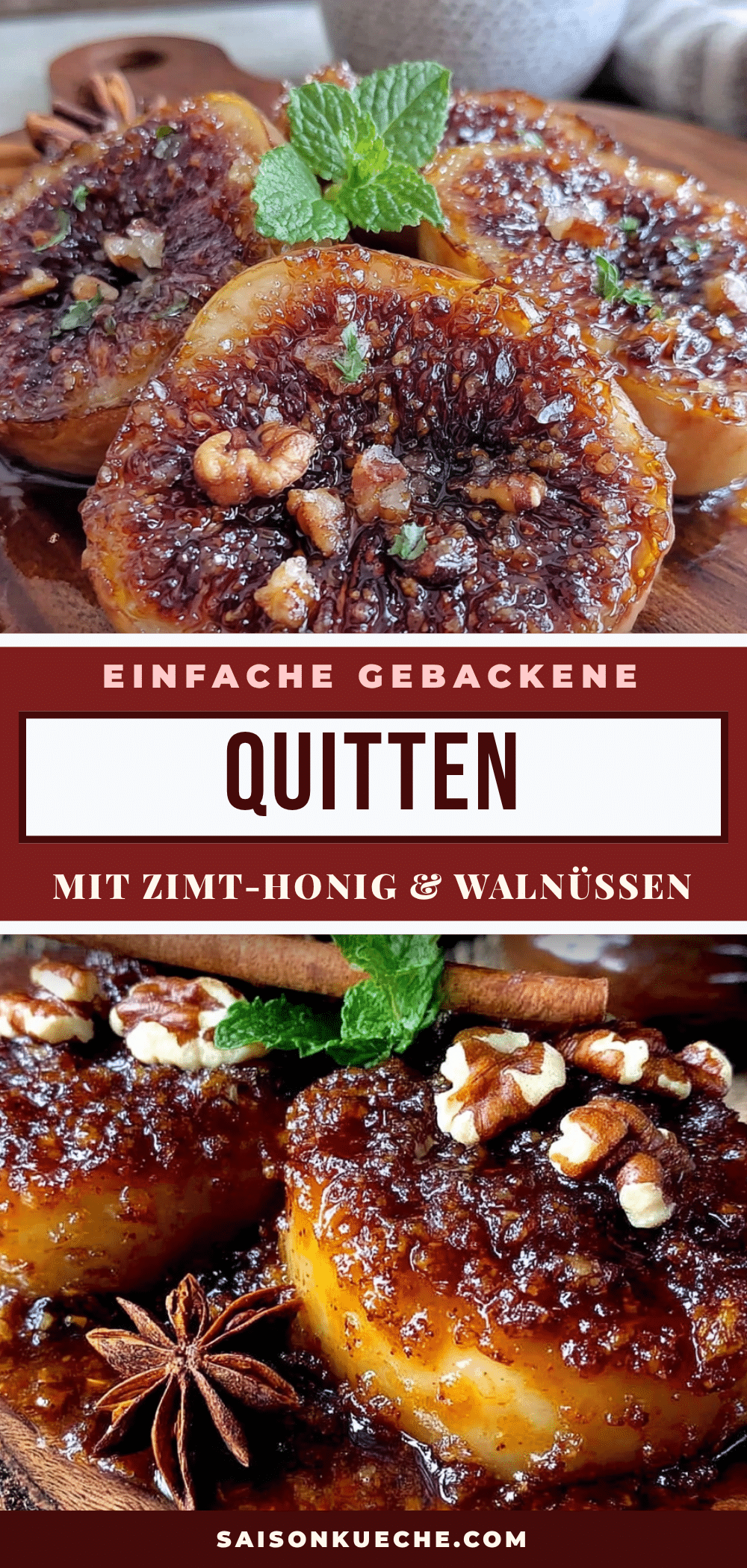 gebackene Quitten mit Zimt-Honig recipe