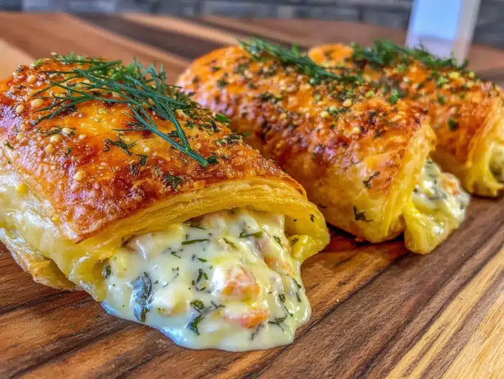 Lachs Frischkäse Blätterteig-Röllchen - featured image