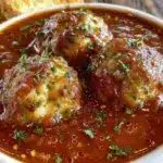 Leichte Blutrote Tomatensuppe mit Mozzarella-Geistern - featured image