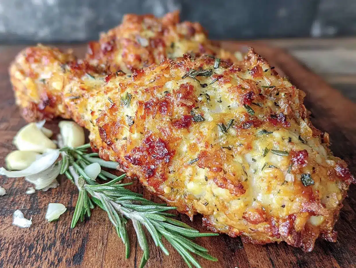 Airfryer-Hähnchenschenkel mit Knoblauch-Parmesan-Kruste preparation steps