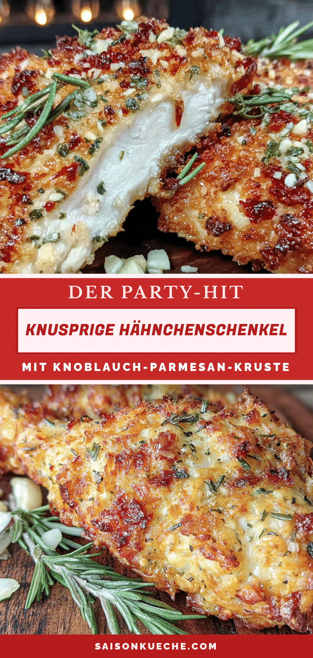 Airfryer-Hähnchenschenkel mit Knoblauch-Parmesan-Kruste recipe