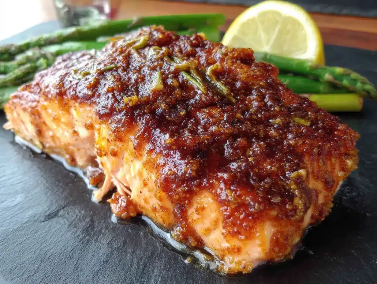 Airfryer-Lachs mit Honig-Senf-Kruste preparation steps