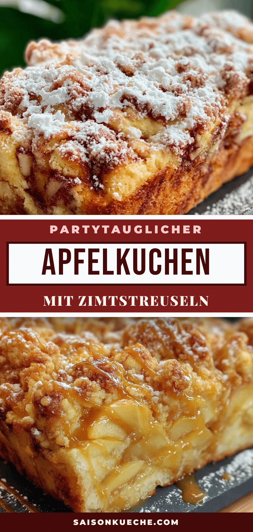 Apfelkuchen vom Blech mit Zimtstreuseln recipe