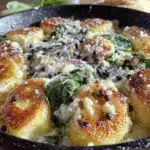 cremige Gnocchi-Pfanne mit Spinat - featured image