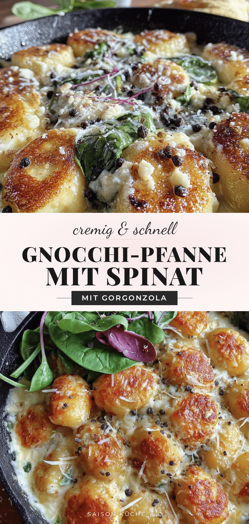 cremige Gnocchi-Pfanne mit Spinat recipe