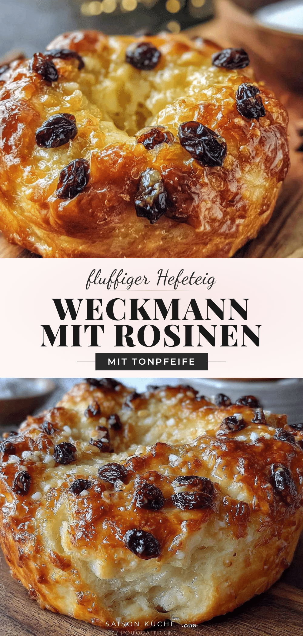 Fluffiger Weckmann aus Hefeteig recipe
