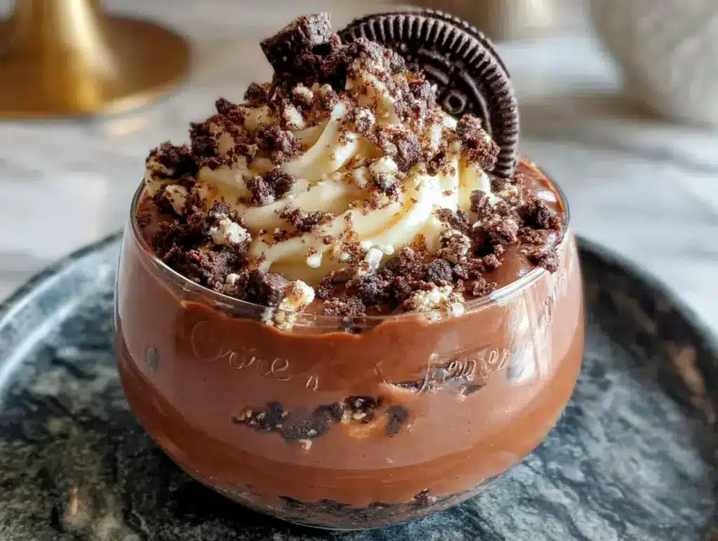 Friedhofs-Erdkuchen im Glas mit Oreo-Erde - featured image