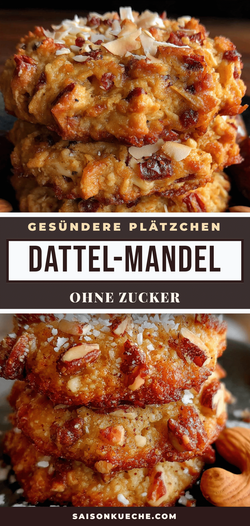 Gesündere Dattel-Mandel-Plätzchen ohne Zucker recipe
