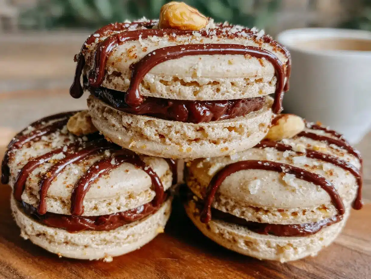 glutenfreie Haselnussmakronen mit Schokotunke preparation steps