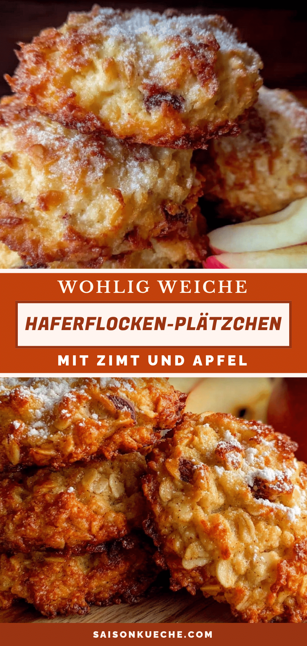 Haferflocken-Plätzchen mit Apfel und Zimt recipe