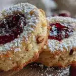 Haselnuss-Linzer Plätzchen mit Preiselbeerfüllung - featured image