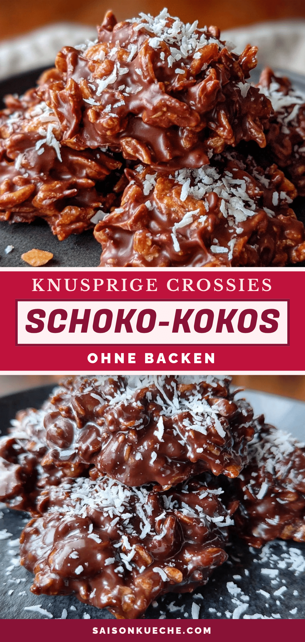 Knusprige Schoko-Crossies mit Kokos recipe