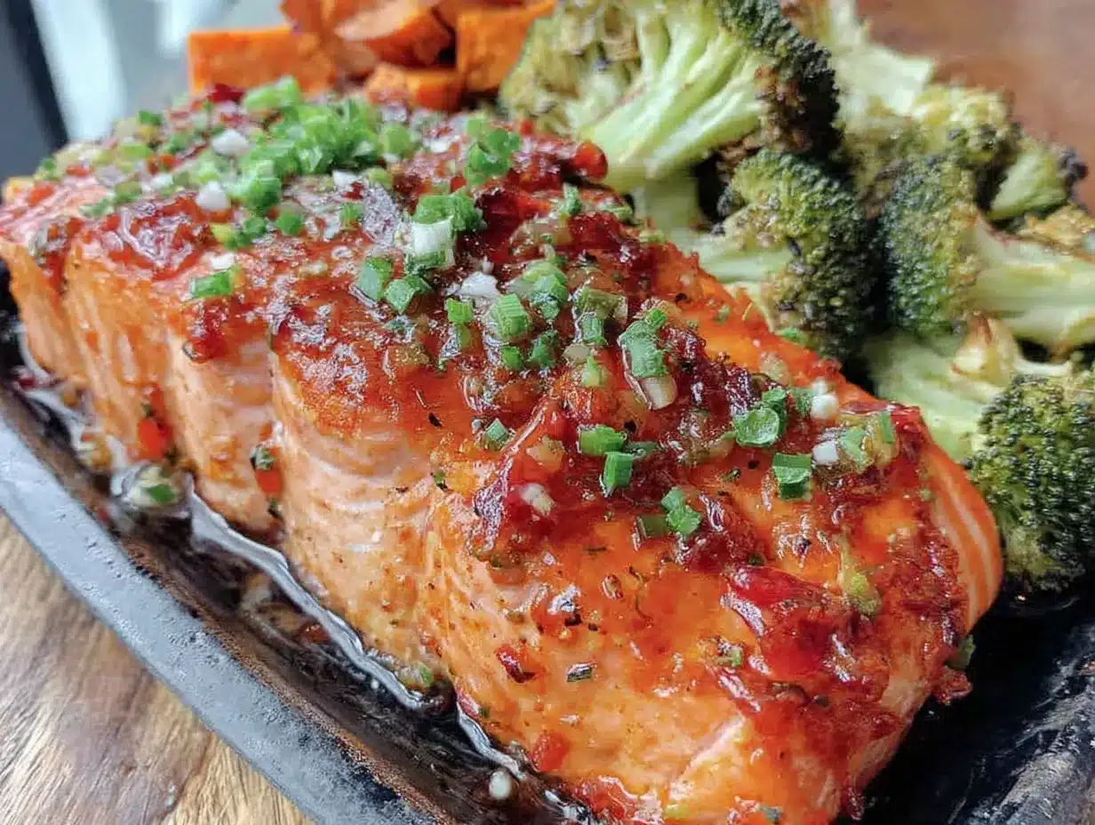 Knuspriger Ofenblech-Lachs mit Süßkartoffeln preparation steps