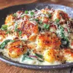 leichte Gnocchi-Pfanne mit Spinat und Gorgonzola - featured image