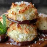 Leichte Kokosmakronen mit Schokoladenboden - featured image