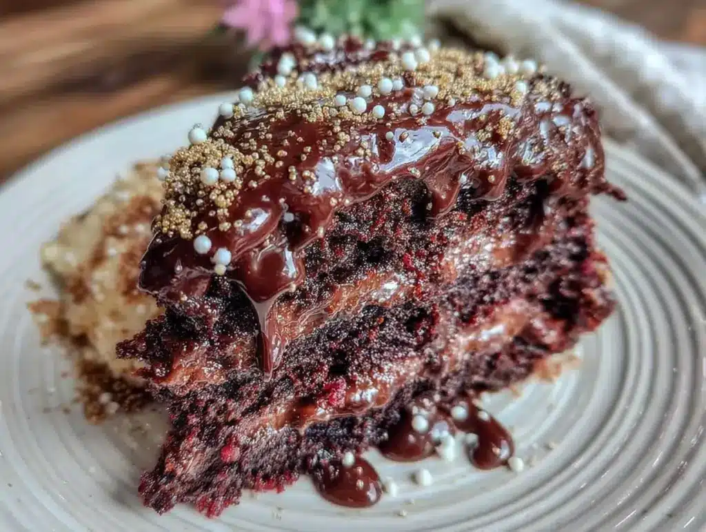 leichter schoko-geburtstagskuchen mit ganache-drip - featured image