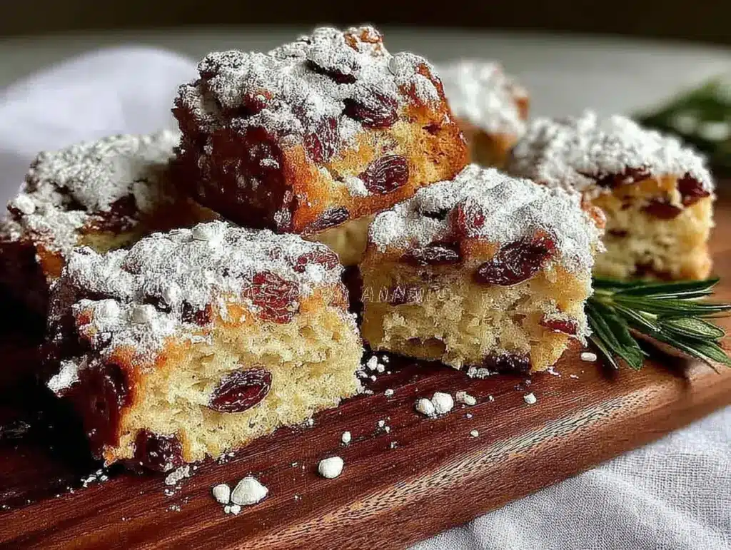 Leichtes Stollenkonfekt mit Marzipan und Rum-Rosinen - featured image
