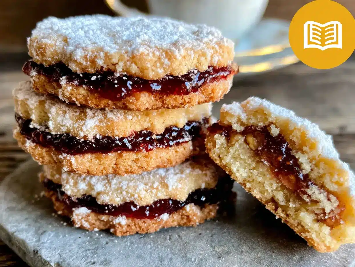 Linzer Plätzchen mit Haselnuss preparation steps