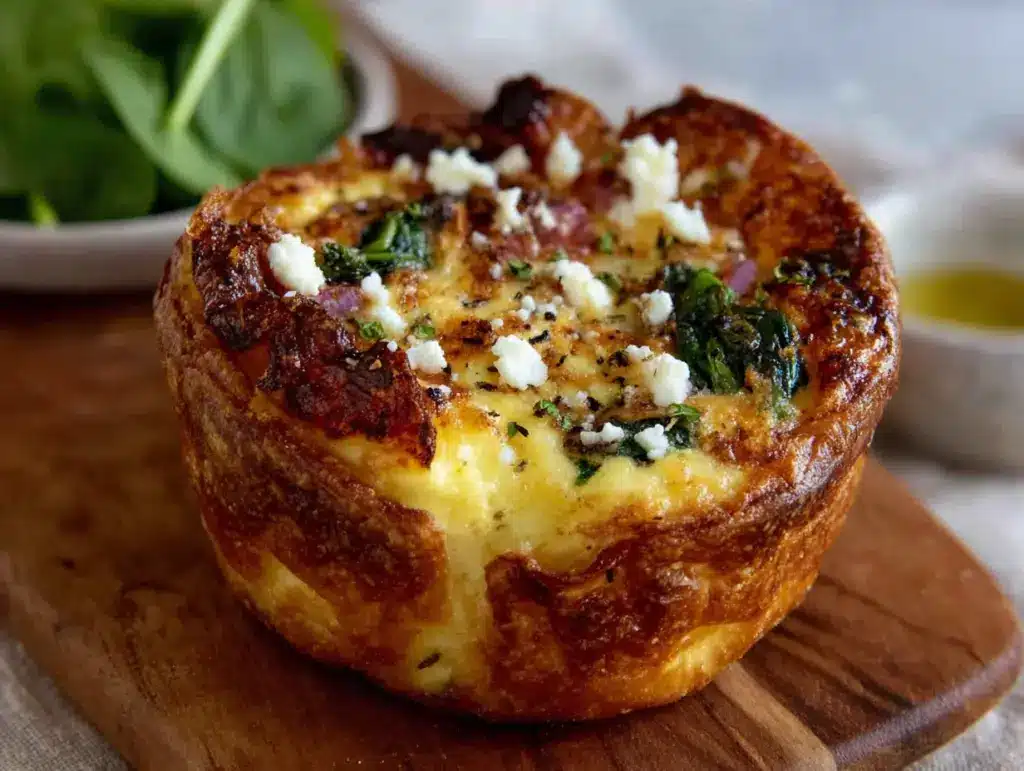 Mini-Quiches mit Spinat und Feta aus Blätterteig - featured image