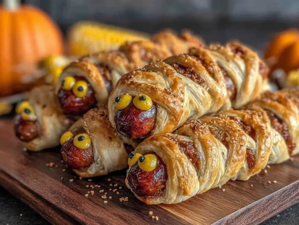 Mumien-Würstchen im Blätterteig - featured image