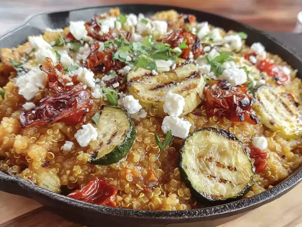 One-Pot Quinoa-Gemüse-Pfanne mit Feta - featured image