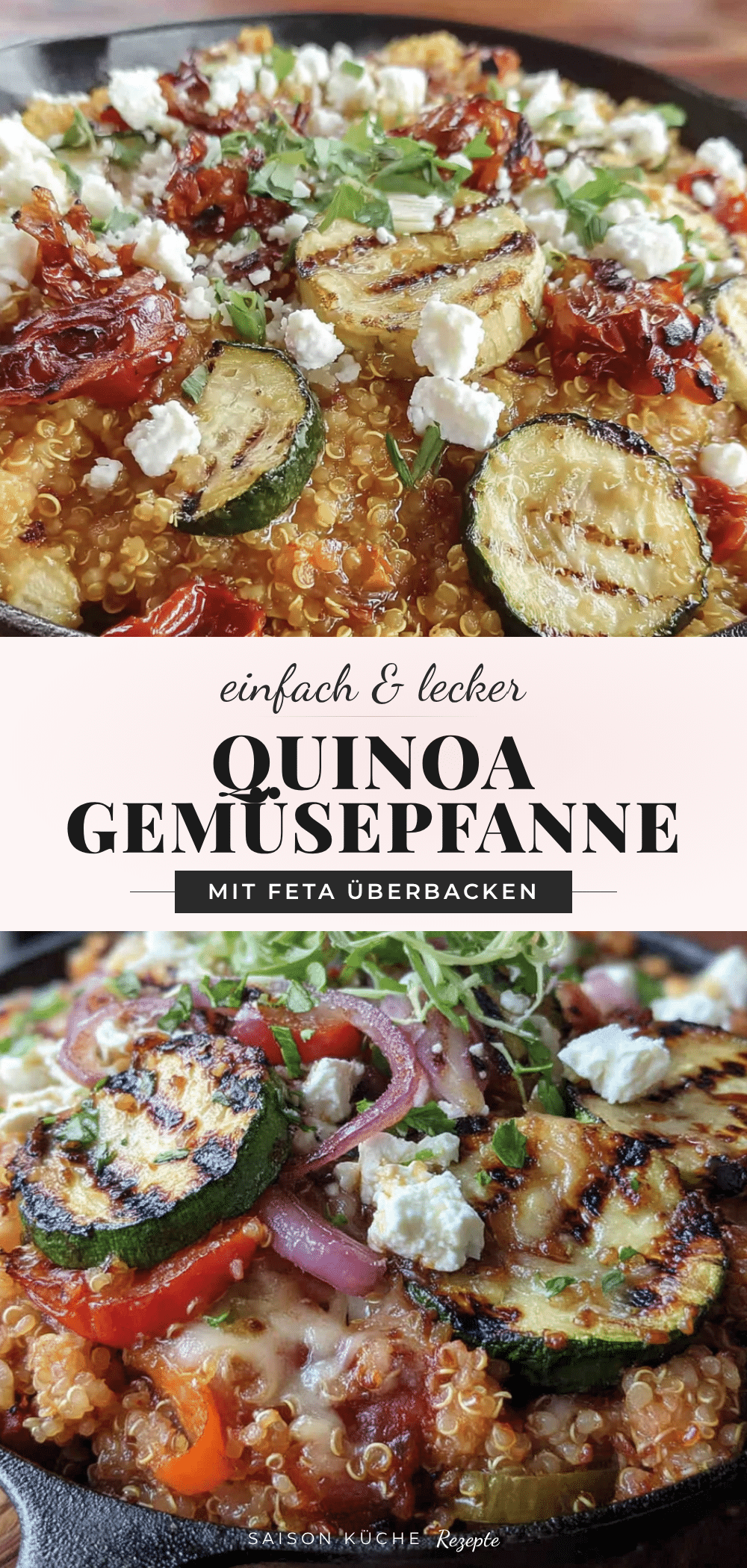 One-Pot Quinoa-Gemüse-Pfanne mit Feta recipe