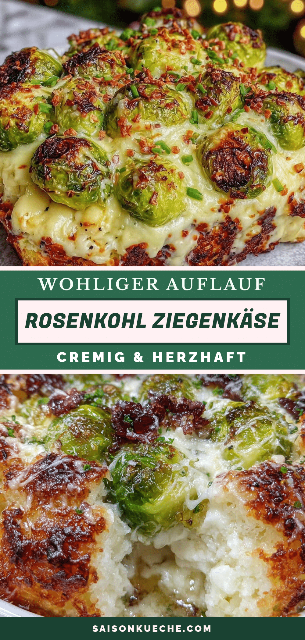 Rosenkohl-Auflauf mit Ziegenkäse recipe