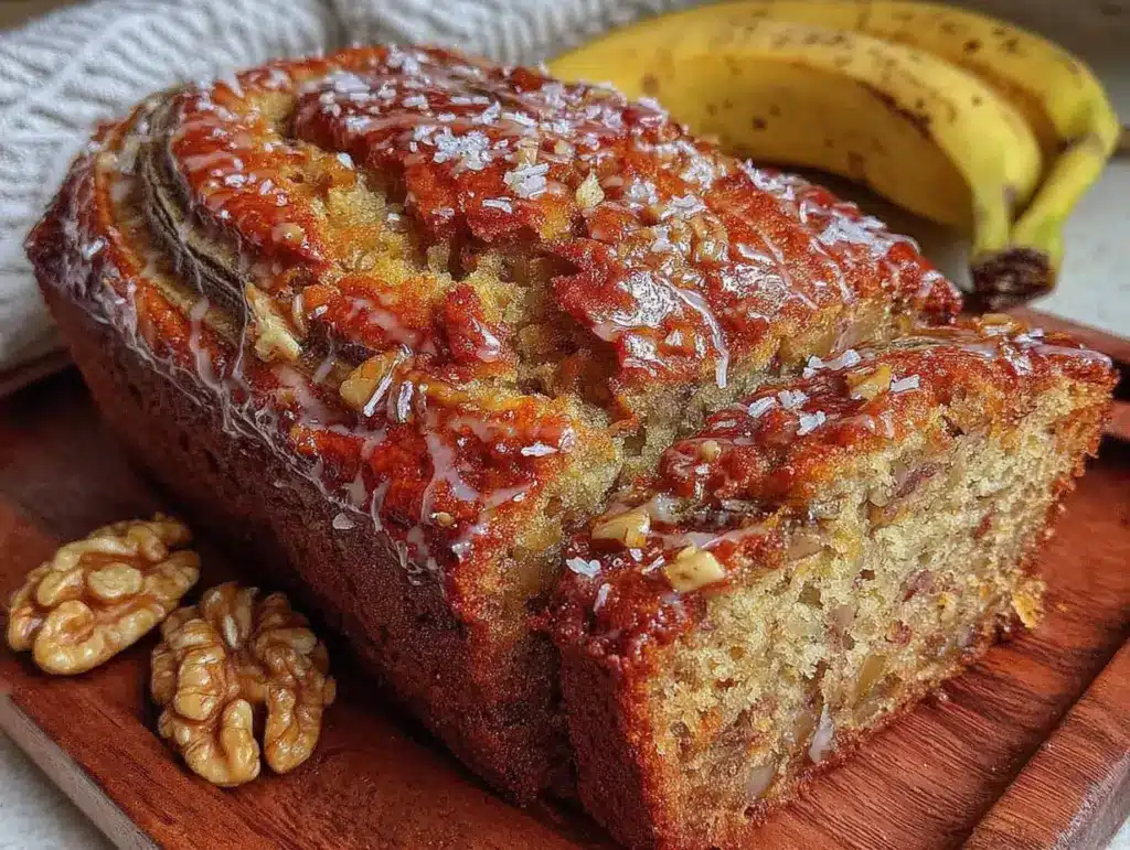 Saftiges Bananenbrot mit Zimt und Walnüssen - featured image
