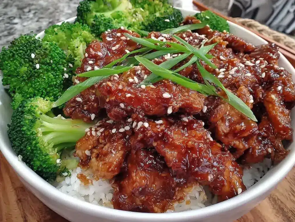 Schnelle Teriyaki-Hähnchen-Bowl mit Brokkoli - featured image