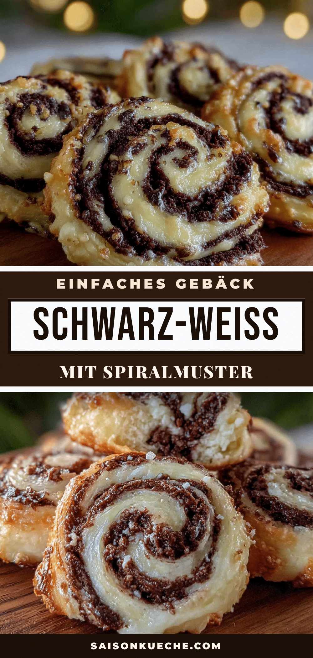 Schwarz-Weiß-Spiralkekse Rezept recipe