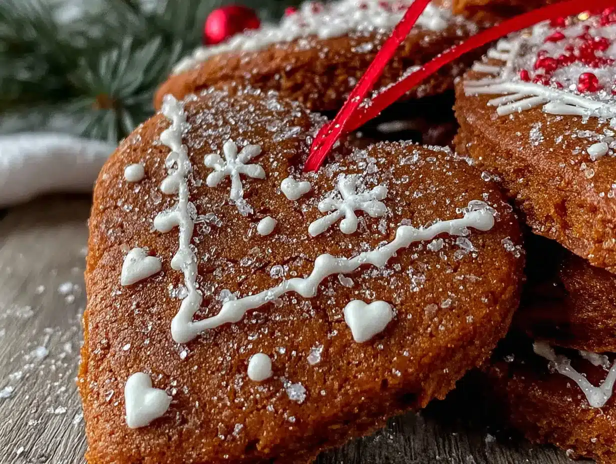 Selbstgemachte Lebkuchen-Anhänger preparation steps