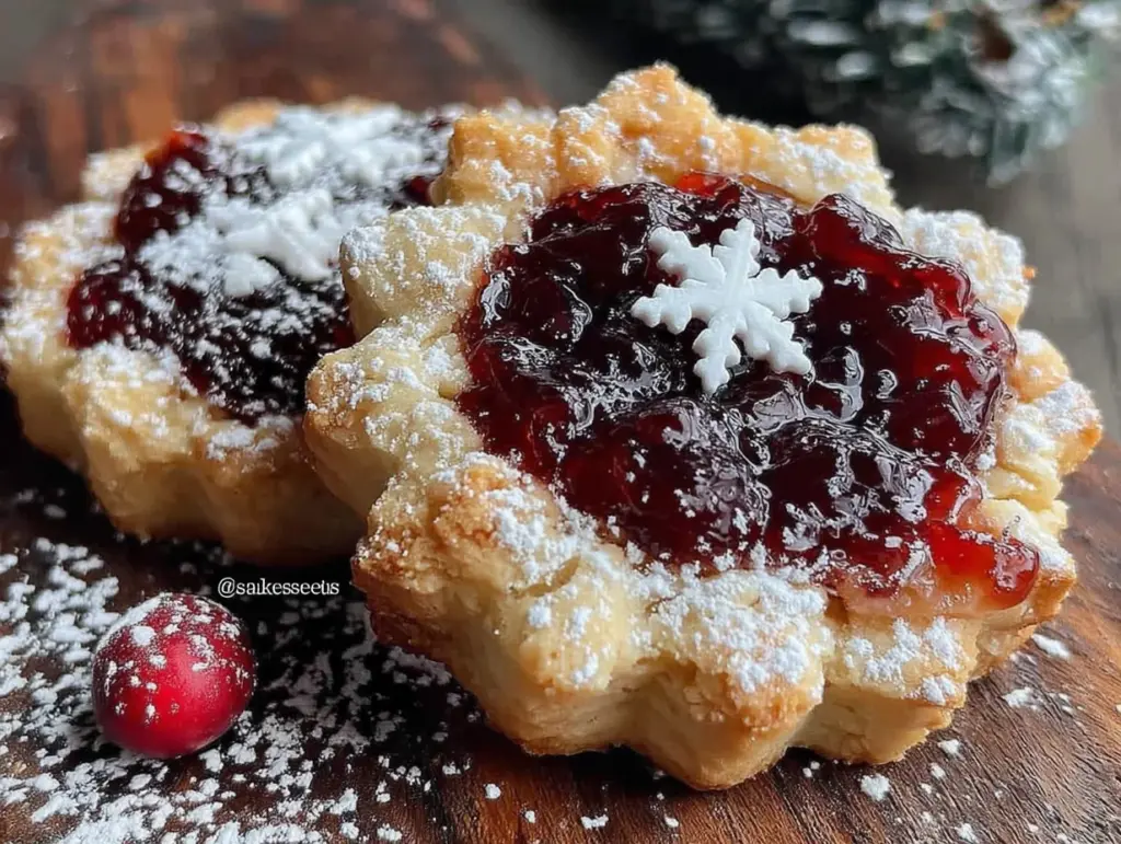 Spitzbuben mit Glühwein-Füllung - featured image
