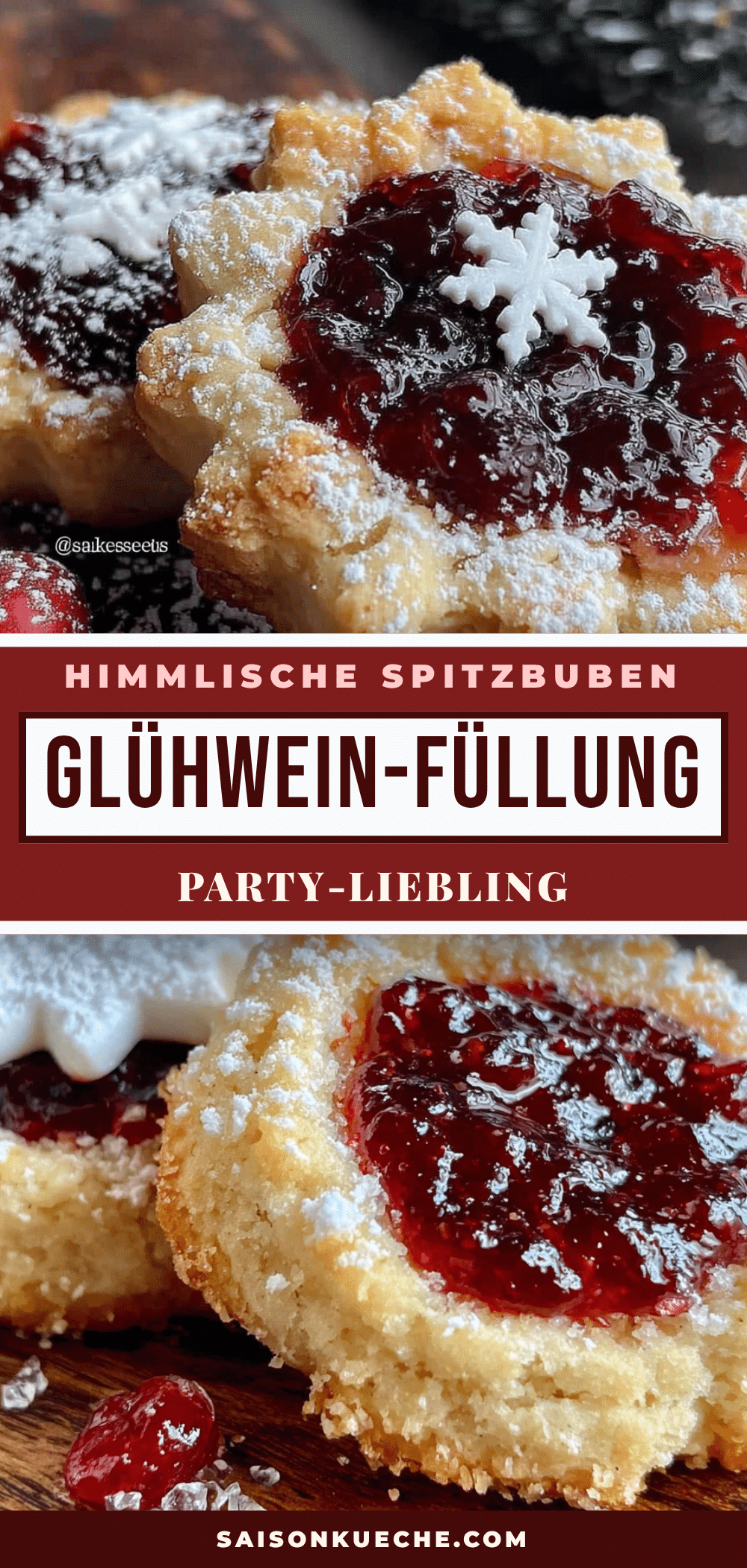 Spitzbuben mit Glühwein-Füllung recipe